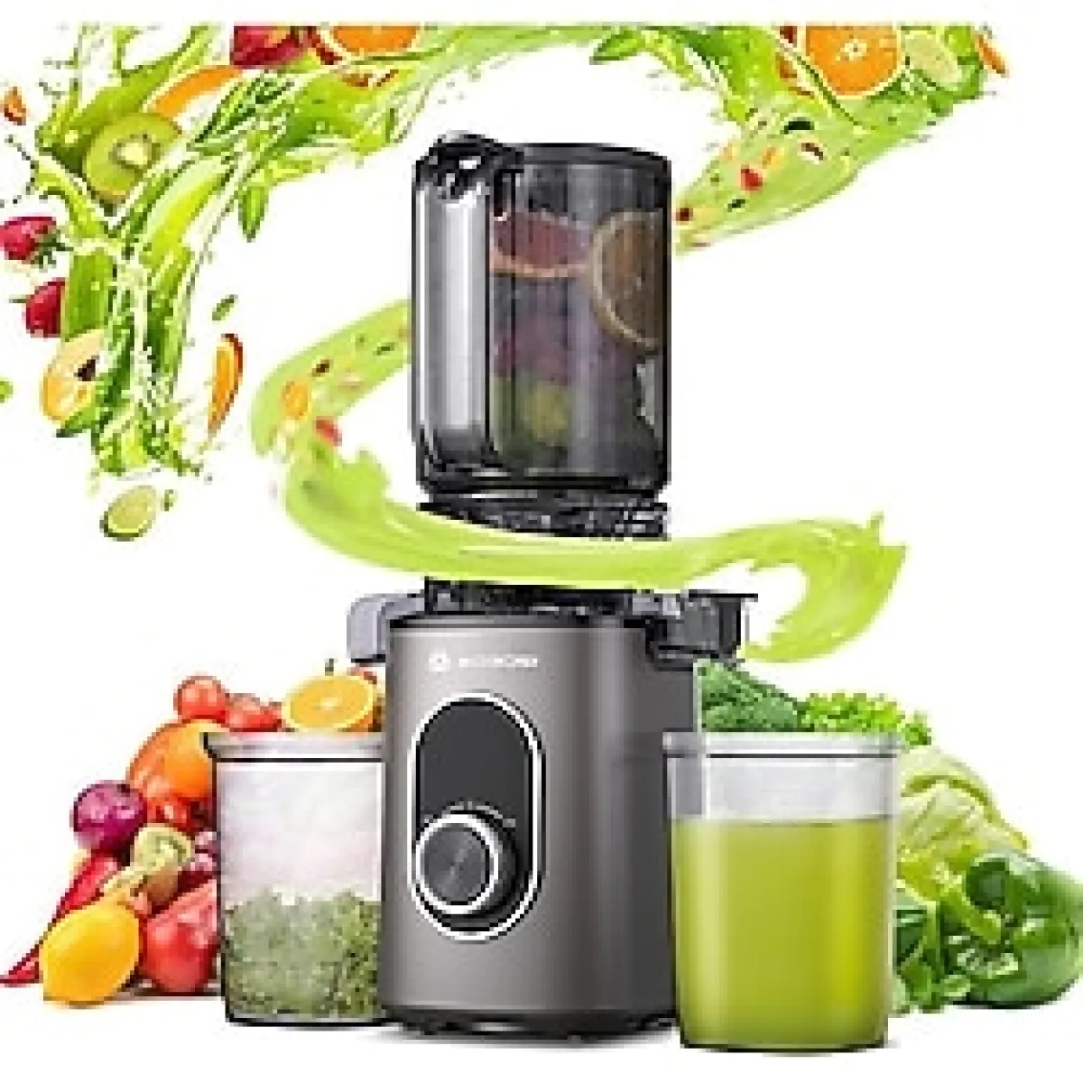 110 mm Geniş Ağızlı Yavaş Meyve Sıkacağı, Ters Fonksiyonlu, Yüksek Verimli