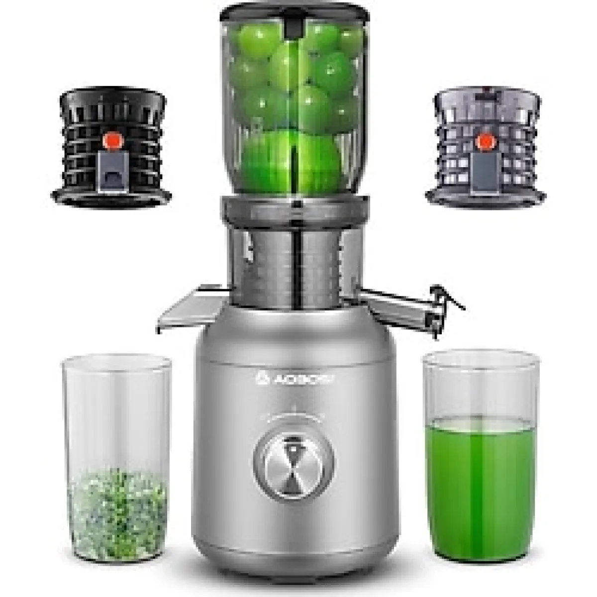 250 W Meyve Sıkacağı, 103 mm Dolum Kanalı, 2 Metal Içermeyen Filtre - Gri