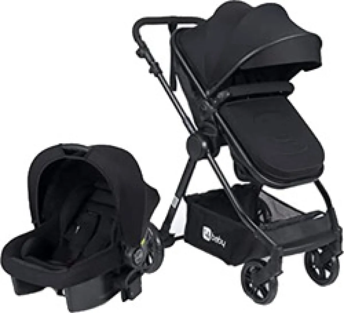 4 Baby Cool Black Travel Sistem Bebek Arabası Siyah