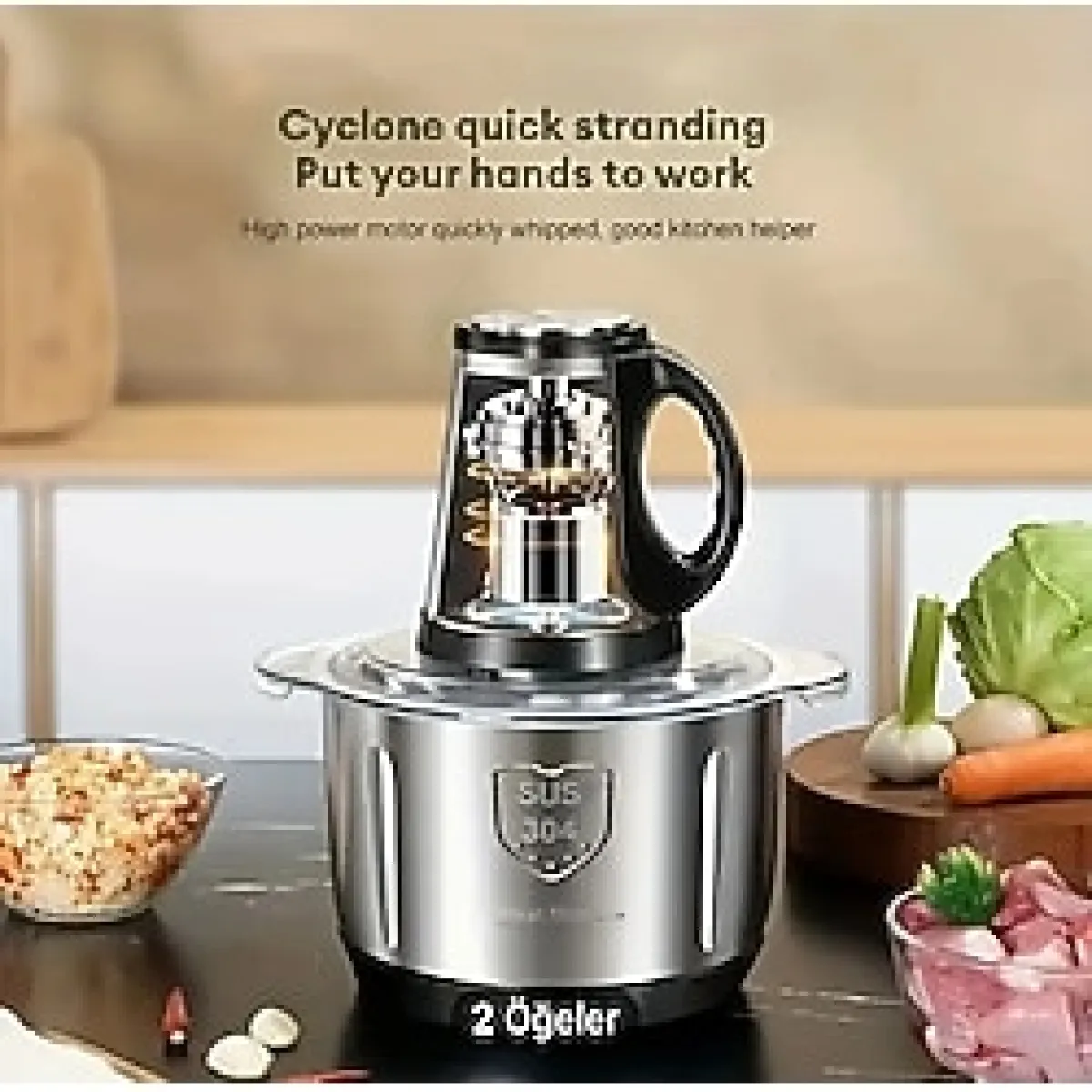 5lkapasiteli 5 Bıçaklı Motor Gücü Yüksek Kullanışlı Getirip Götürmesi Kolay Şıkmutfak Roboto - Pembe