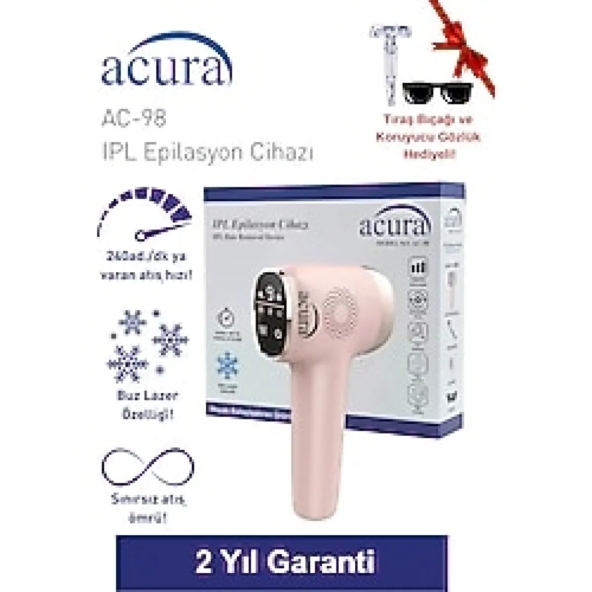 Acura AC-98 IPL Lazer Epilasyon Aleti