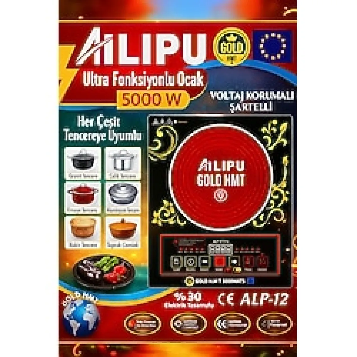 Ailipu/alipu 5000 Watt Her Tencereye Uyumlu Ocak