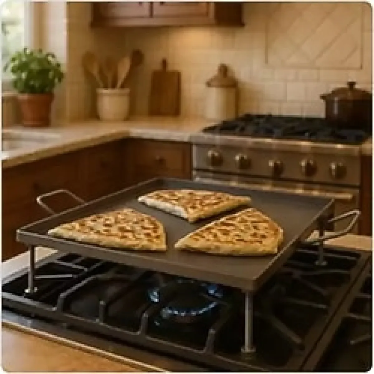 ALEVRA Ocak Üstü Gözleme Saci (Alevra Marka 2 Mm Kalın Köşeler Sızdırmaz Üründür)