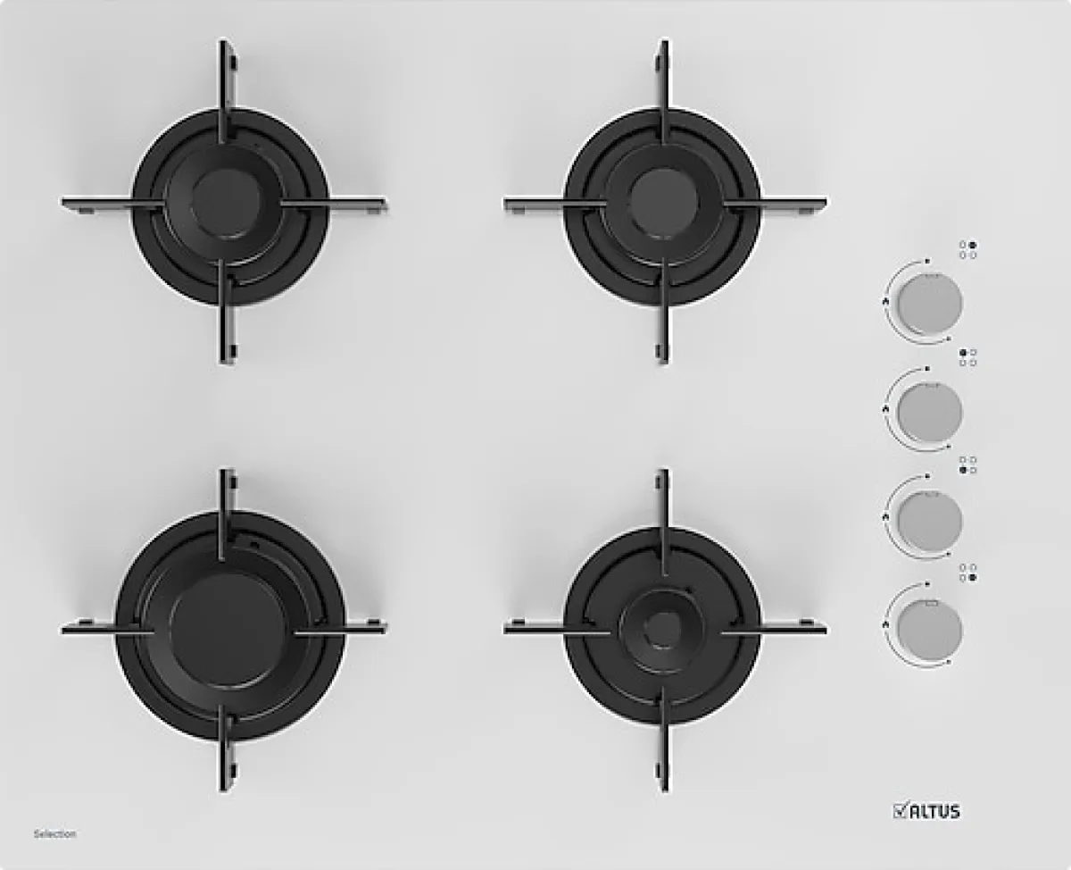 Altus ALA 159 GHW Beyaz Cam Ankastre Ocak