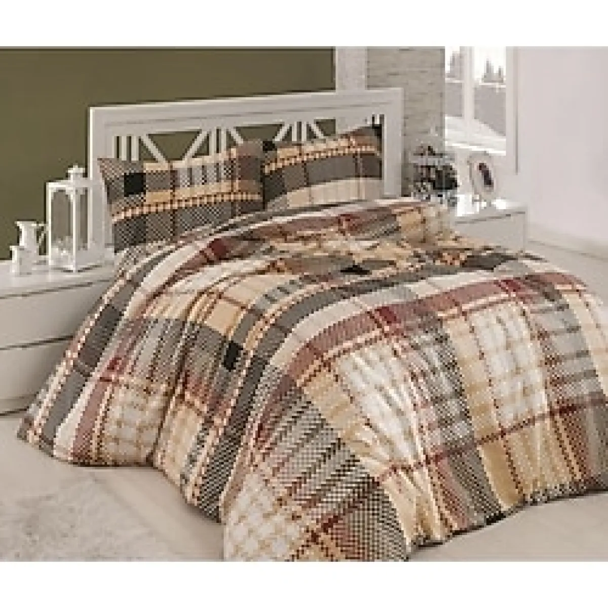 Anatolia Tex Tek Kişilik Uyku Seti-Bej Kahve 4258-01