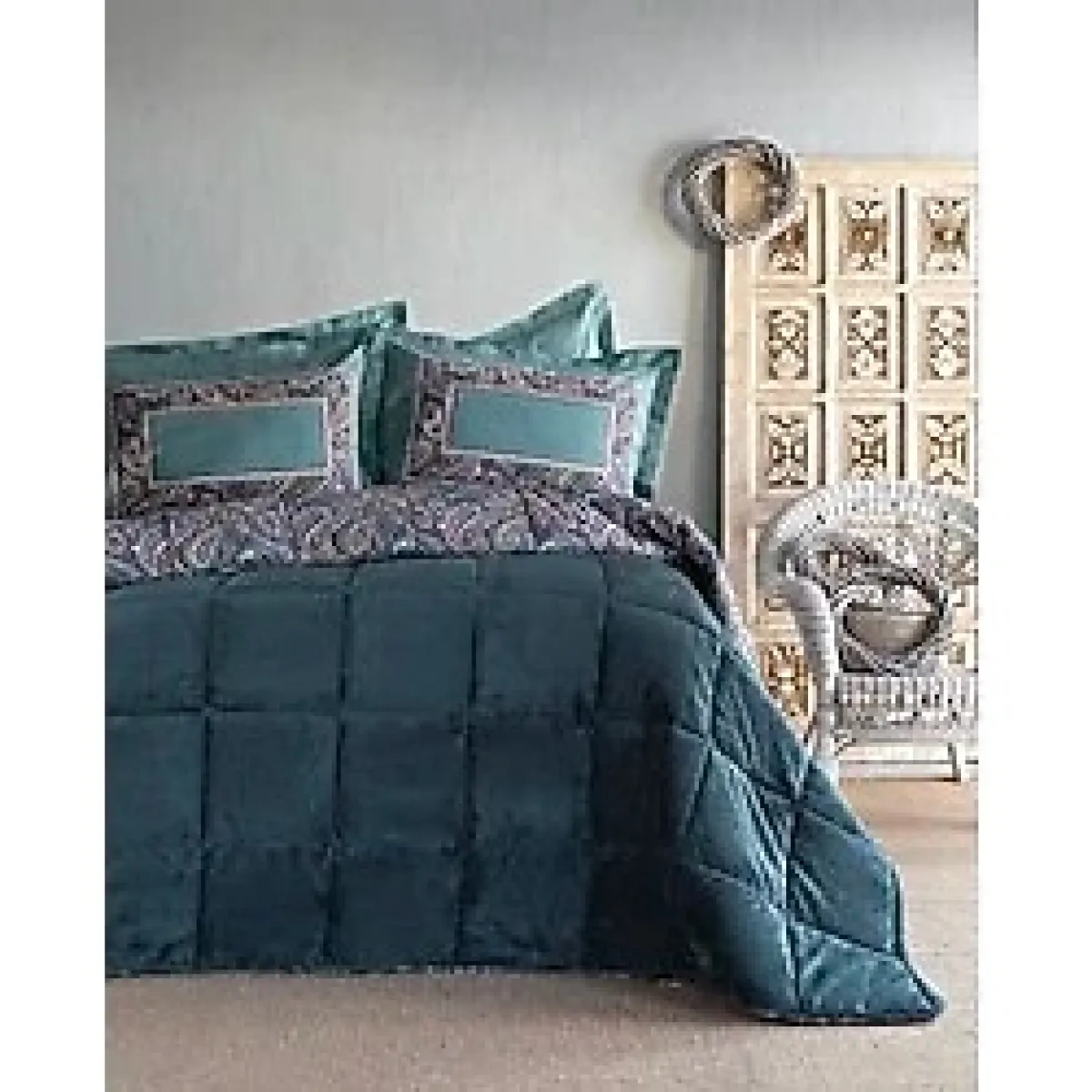 Apricitas Home Çift Kişilik Uyku Seti Softly Harmony Green - Uyku Seti Beyaz