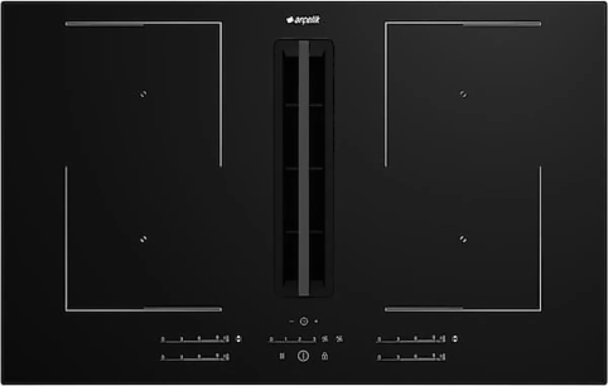 Arçelik DOI 802 S Davlumbazlı İndüksiyonlu Cam Ankastre Ocak