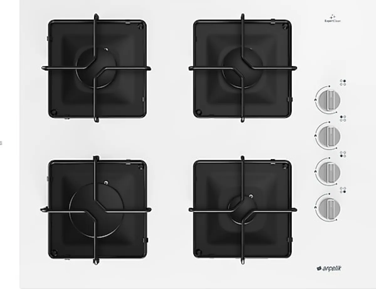 Arçelik OCD K 651 EB Beyaz Cam Ankastre Ocak