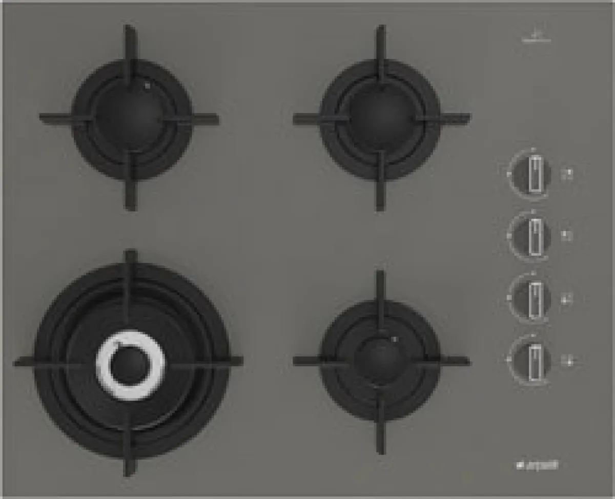 Arçelik OCD T 651 DWG Wok Gözlü Gri Cam Ankastre Ocak