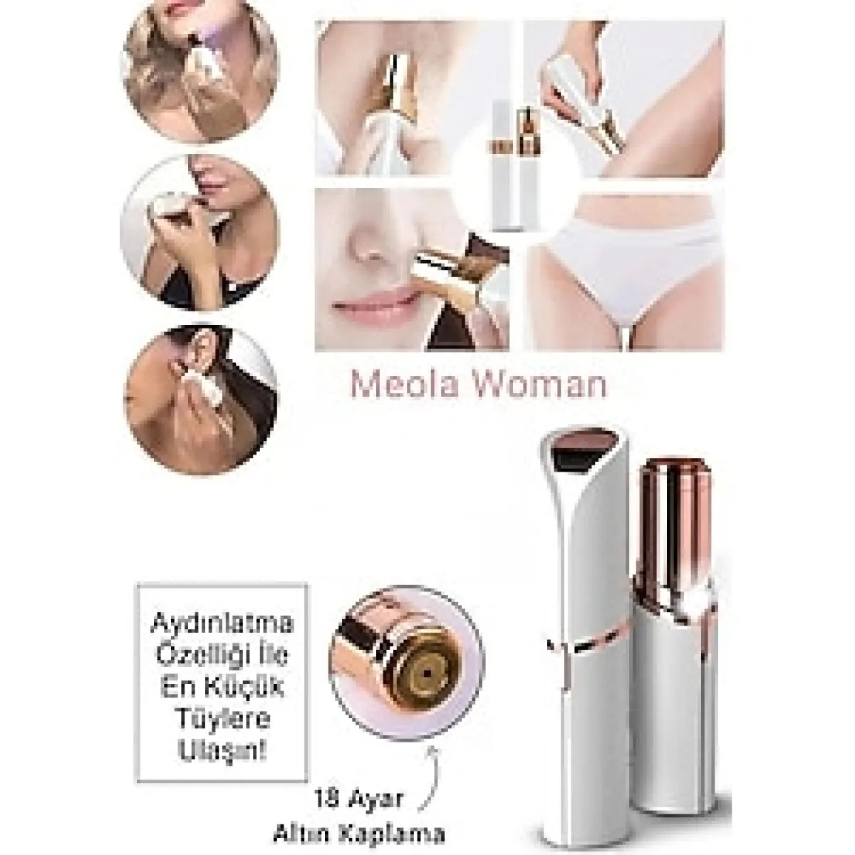 Arthurs Yüz Vucut Epilasyon Aleti - Bıyık Alma Epilatörü - Yüz Epilatör - Bıyık Tüy Alma Aleti