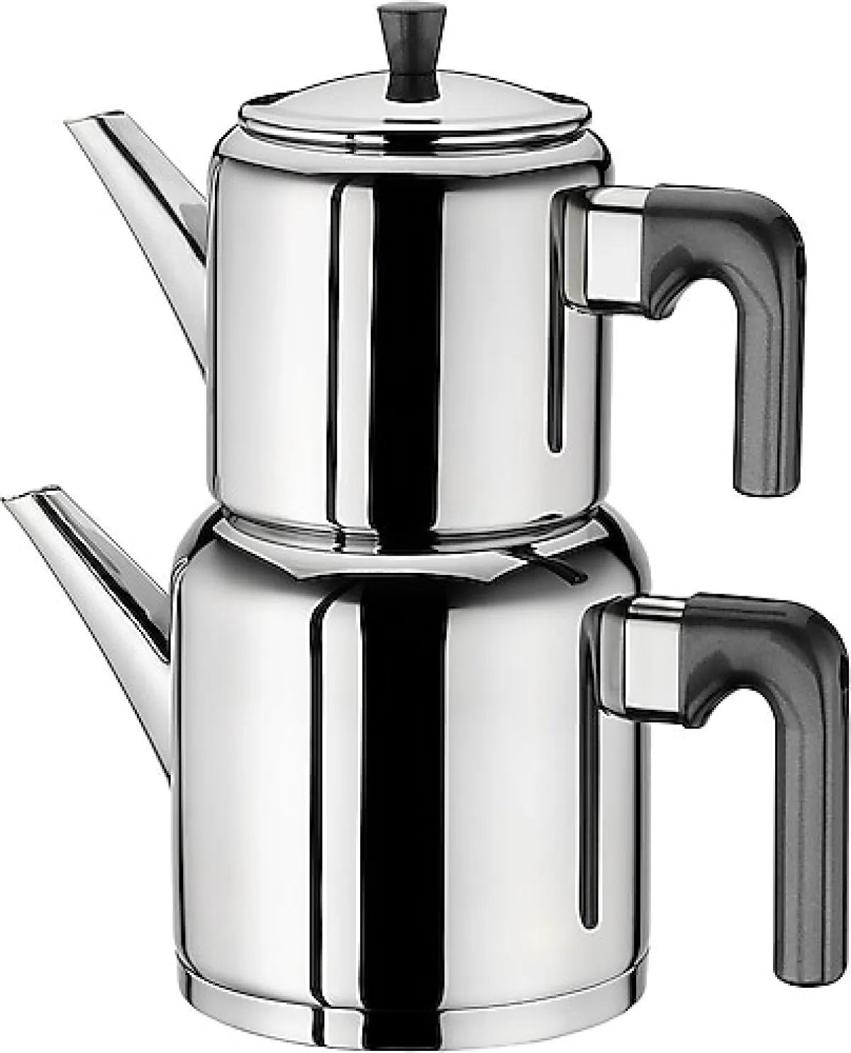 Aryıldız Roma Siyah Büyük Boy Çelik Çaydanlık