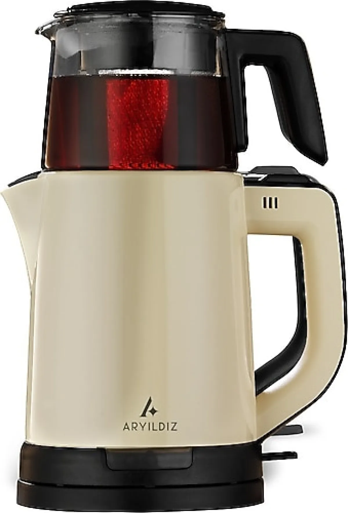 Aryıldız Tea Joy 1800 W Krem Cam Demlikli Çay Makinesi