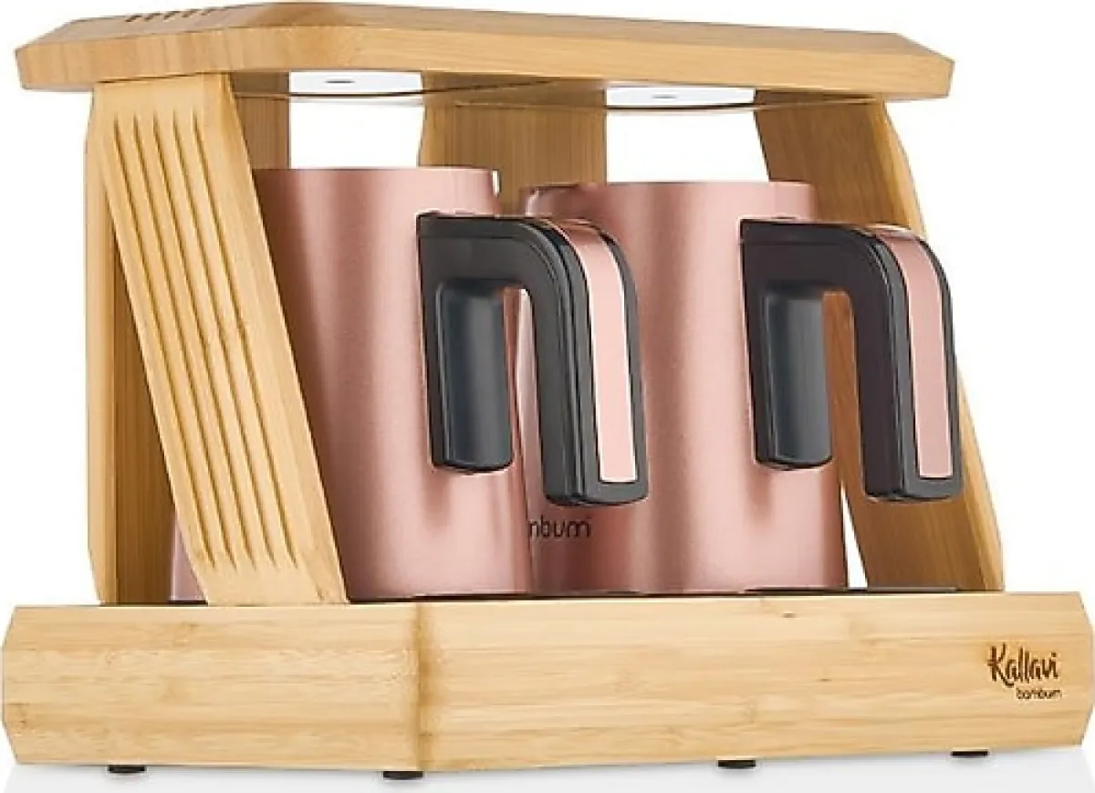 Bambum Kallavi Bronz İkili Türk Kahve Makinesi