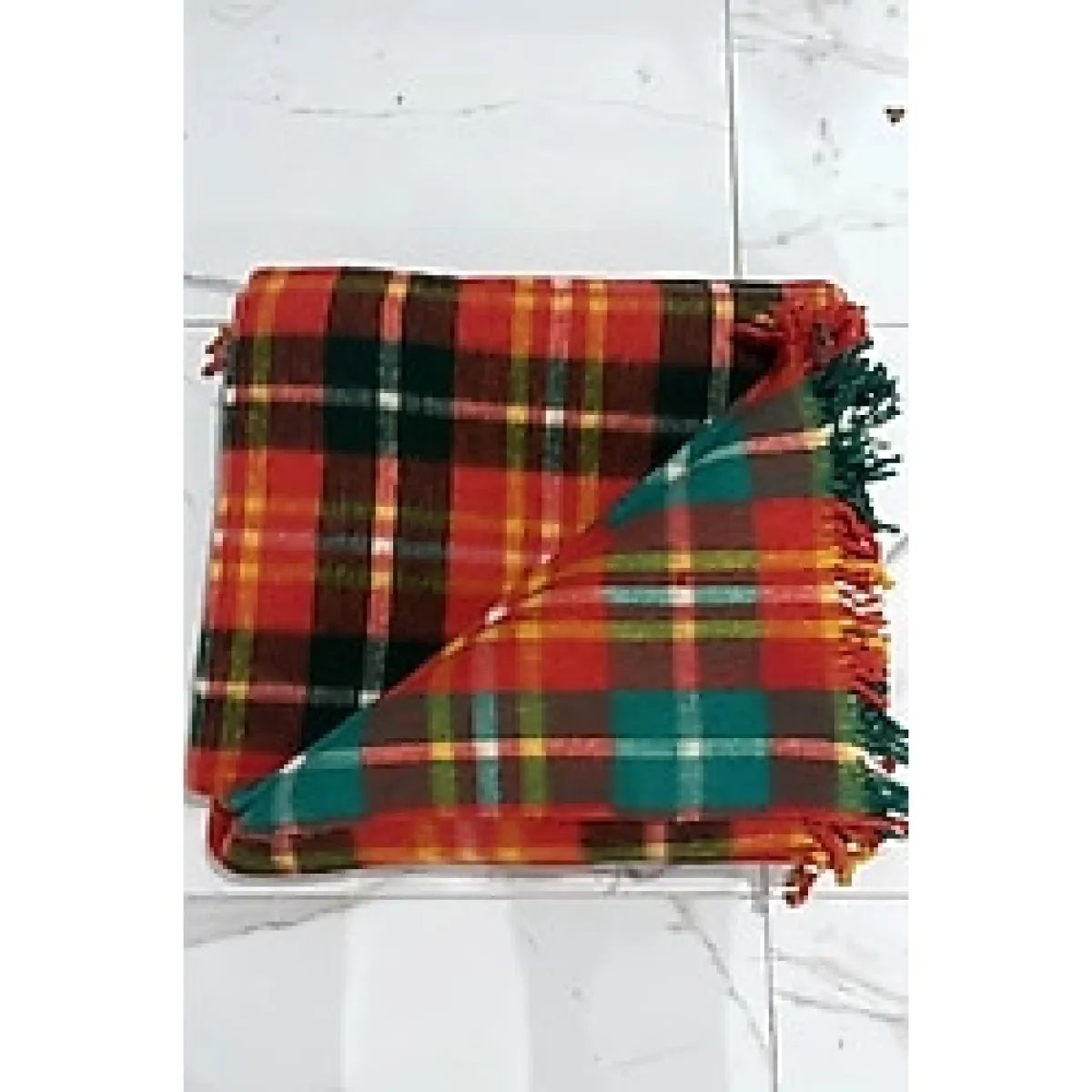 Battal Boy Scotch Yün Battaniye - 200 x 220 cm - Turuncu