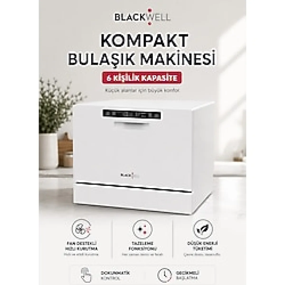 Blackwell SET ÜSTÜ BULAŞIK MAKİNESİ 2 RENK SEÇENEĞİ