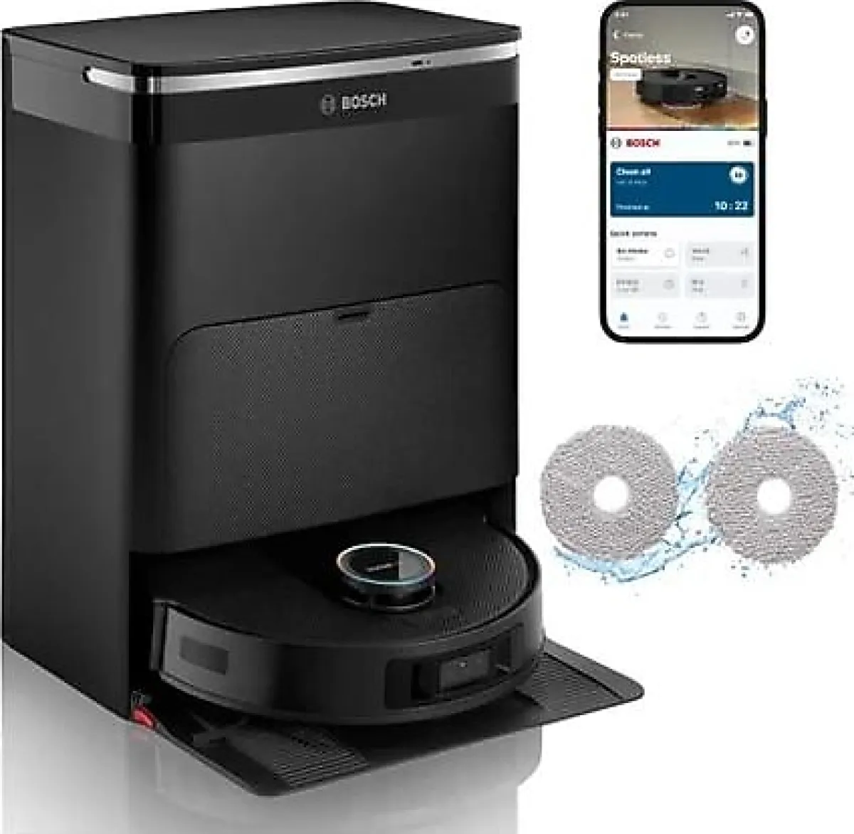 Bosch Spotless Max BCRDW3BX Çöp İstasyonlu Akıllı Robot Süpürge