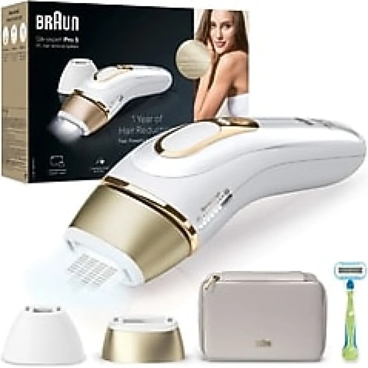 Braun Expert Pro 5 2 Başlıklı IPL Lazer Epilasyon Aleti + Venus Tıraş Makinesi