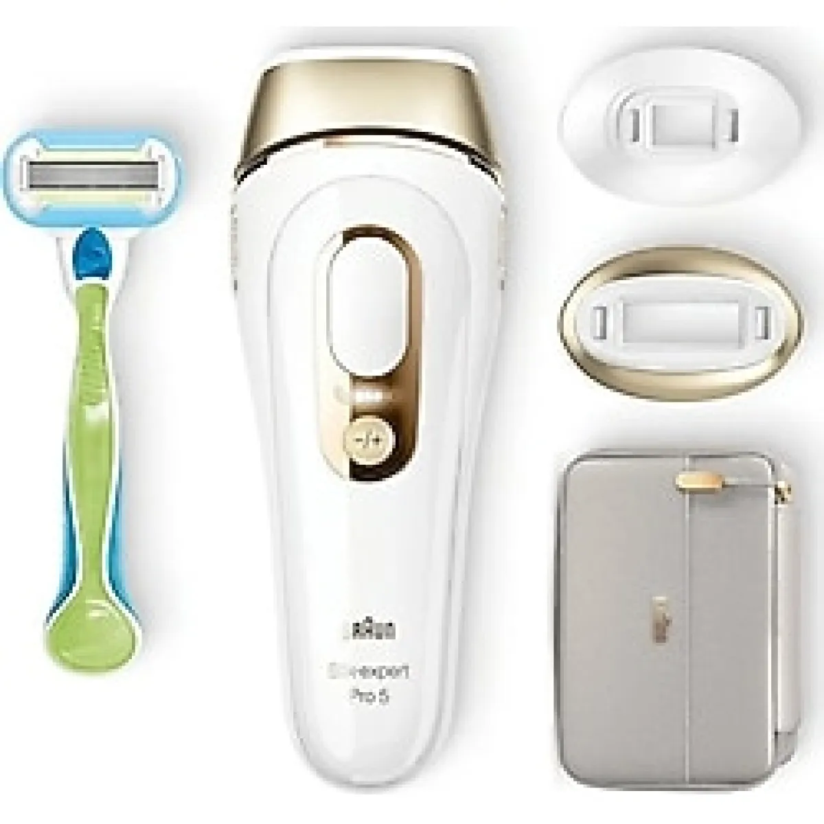 Braun Yeni Nesil Tüy Temizlik Cihazı Lazer Epilasyon (Temas Sensörlü) Silk-Expert Pro 5 IPL - Beyaz