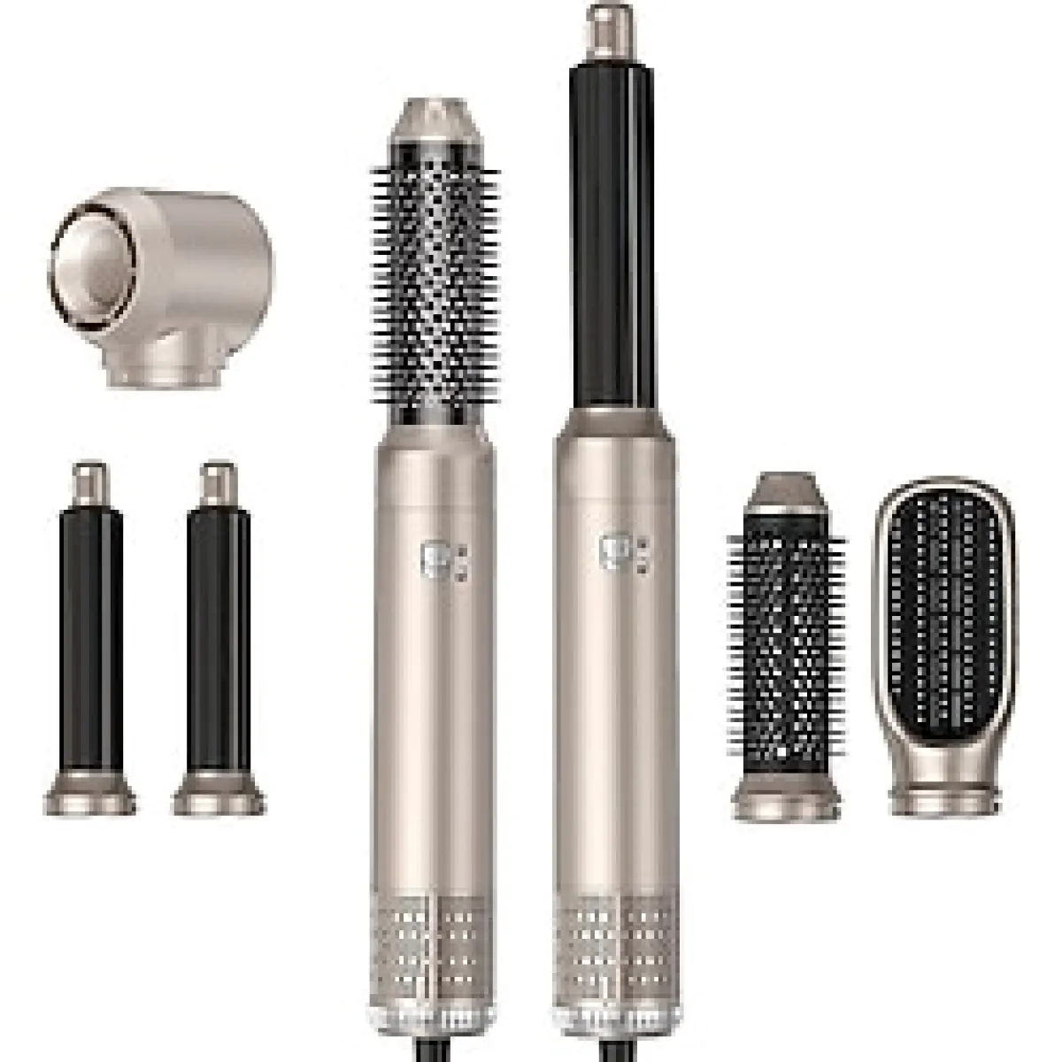 Buldug Profesyonel 5'i 1 Şekillendirici - Otomatik Sarma Bukle + Hızlı Fön + Hacim, 3 Isı Ayarı(Siyah/Gold)