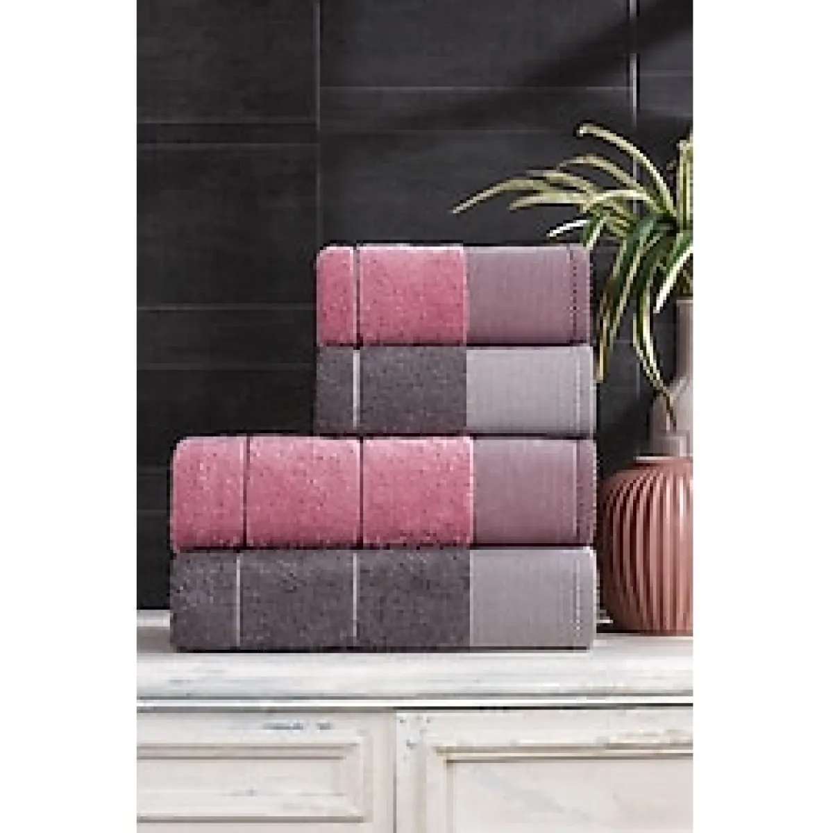 Casnack Afilli 4'lü Banyo Havlu Seti