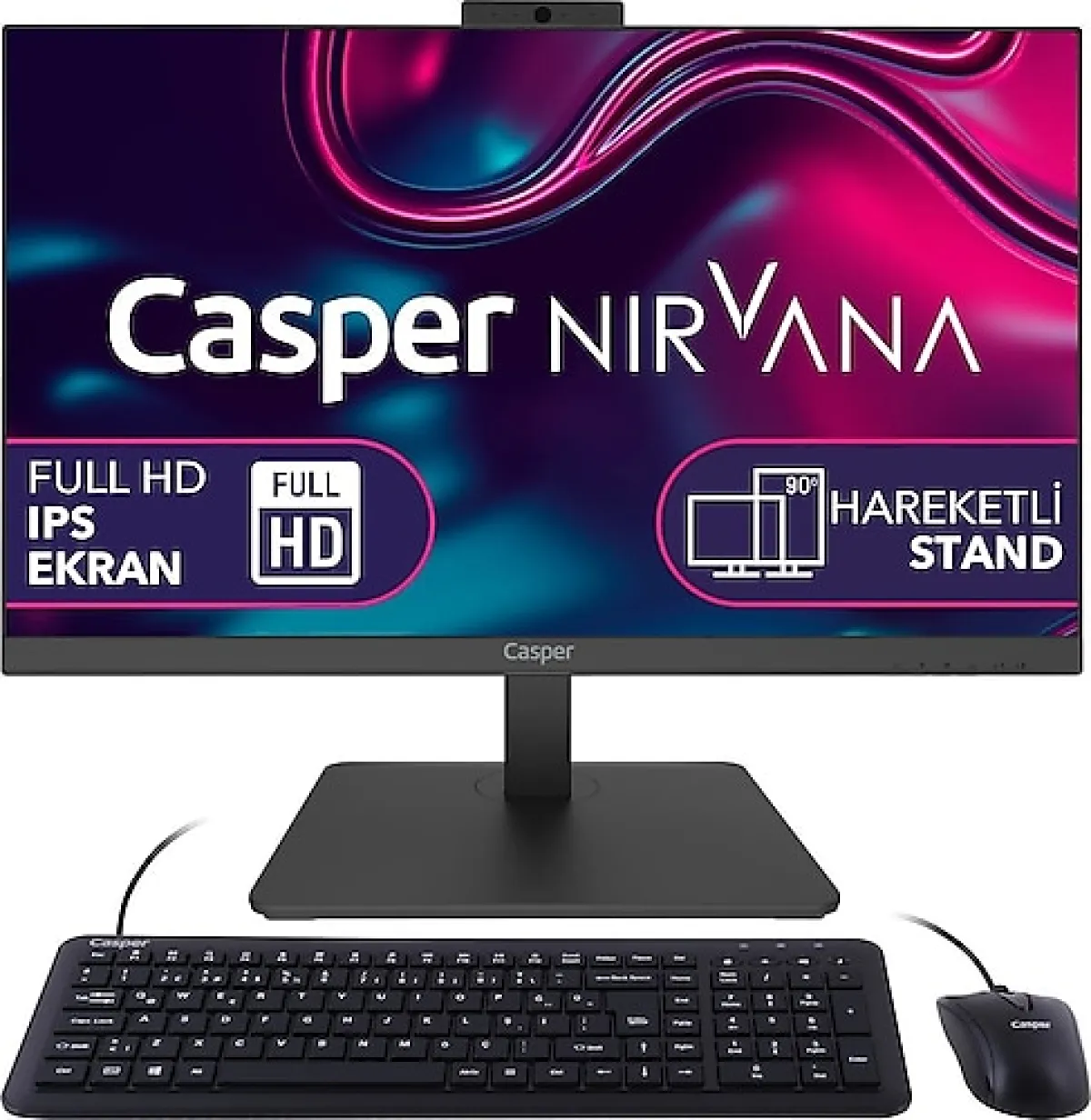 Casper Nirvana A60.5700-BV00X-V Ryzen 7 5700U 16 GB 500 GB SSD Radeon Graphics 23.8" Full HD All in One PC