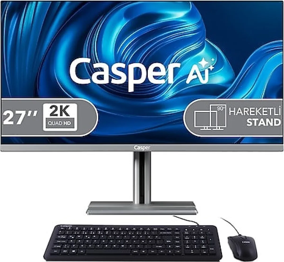 Casper Nirvana A87.255H-DF00R-V-G Ultra 7 255H 32 GB 1 TB SSD Arc 140T 27" QHD All in One PC