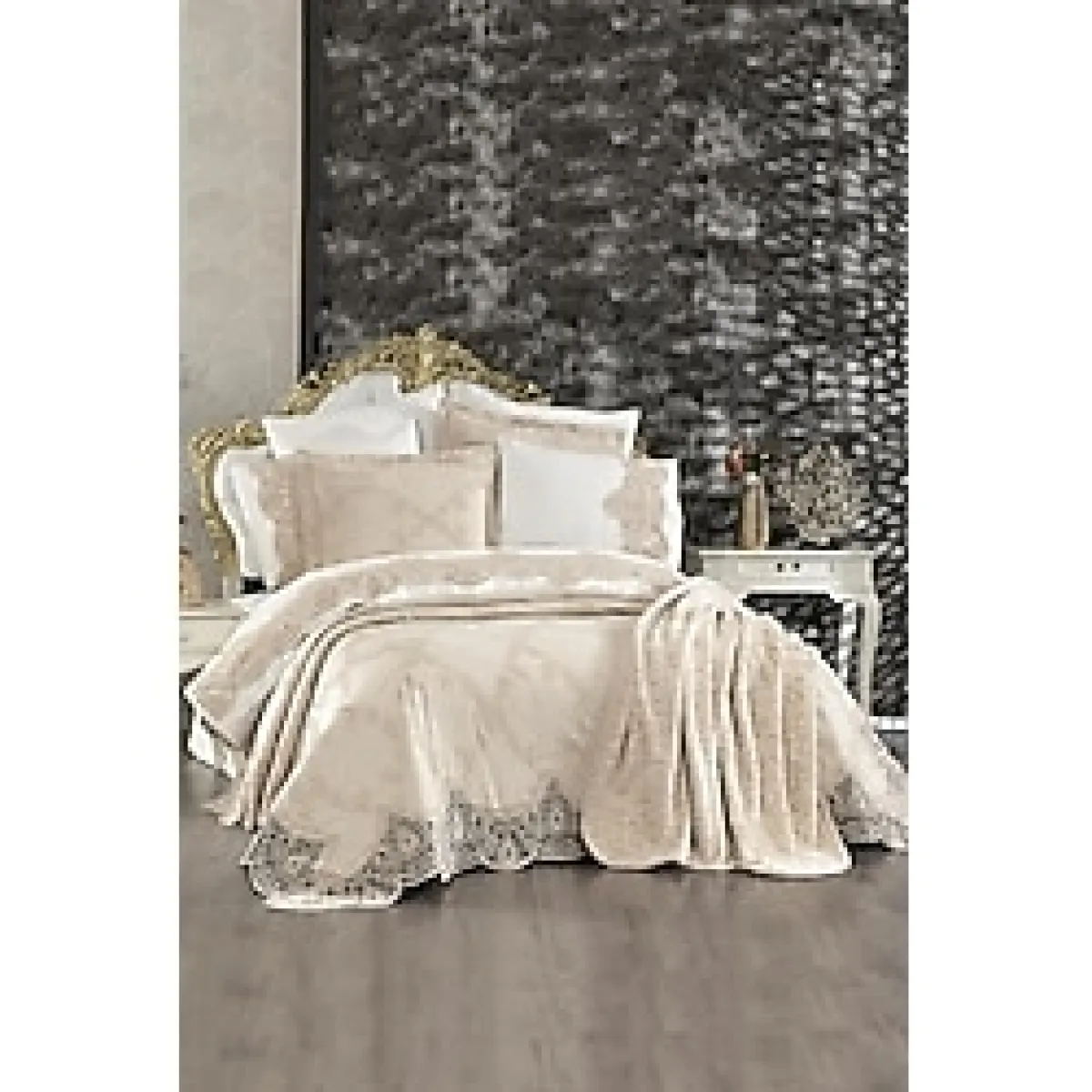 Ceyiz Diyari Sahra 10 Parca Battaniyeli Ceyiz Seti Pudra