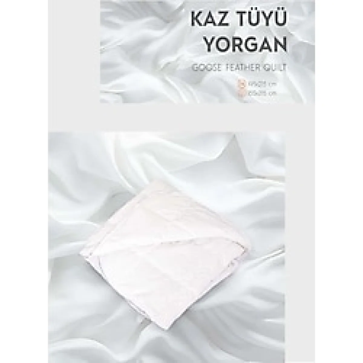 Çift Kişilik Kaz Tüyü Yorgan 195X215