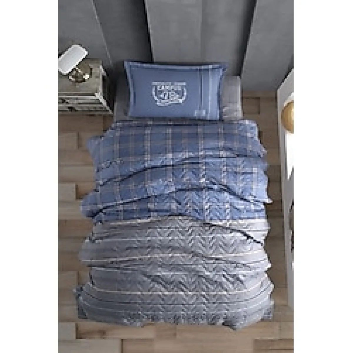 Clasy Campus V2 Ranforce Pamuk Tek Kişilik Dört Mevsim - Mavi - 180 x 230 cm