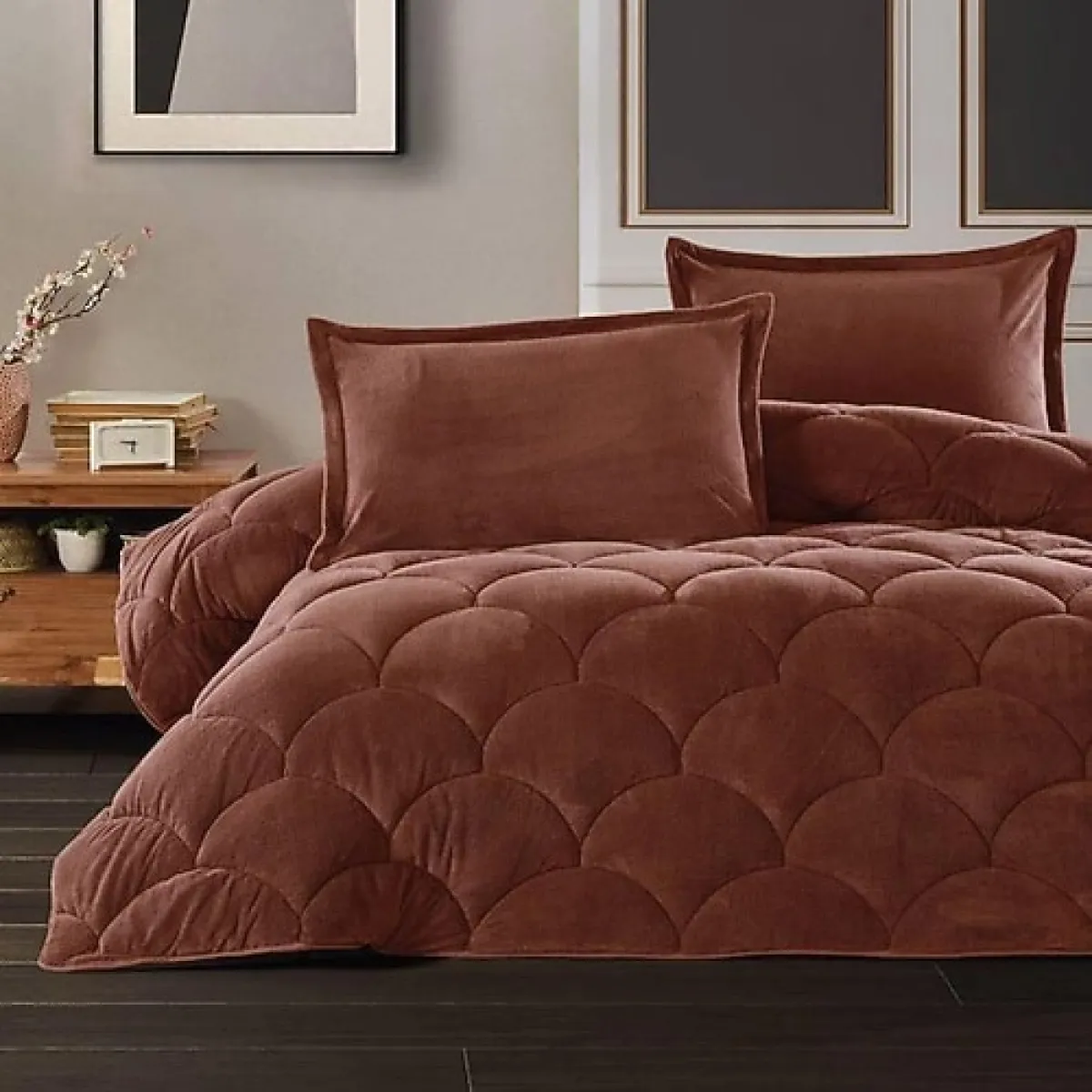 Clasy Fluffy Kiremit Çift Taraflı Welfsoft Tek Kişilik Yorgan