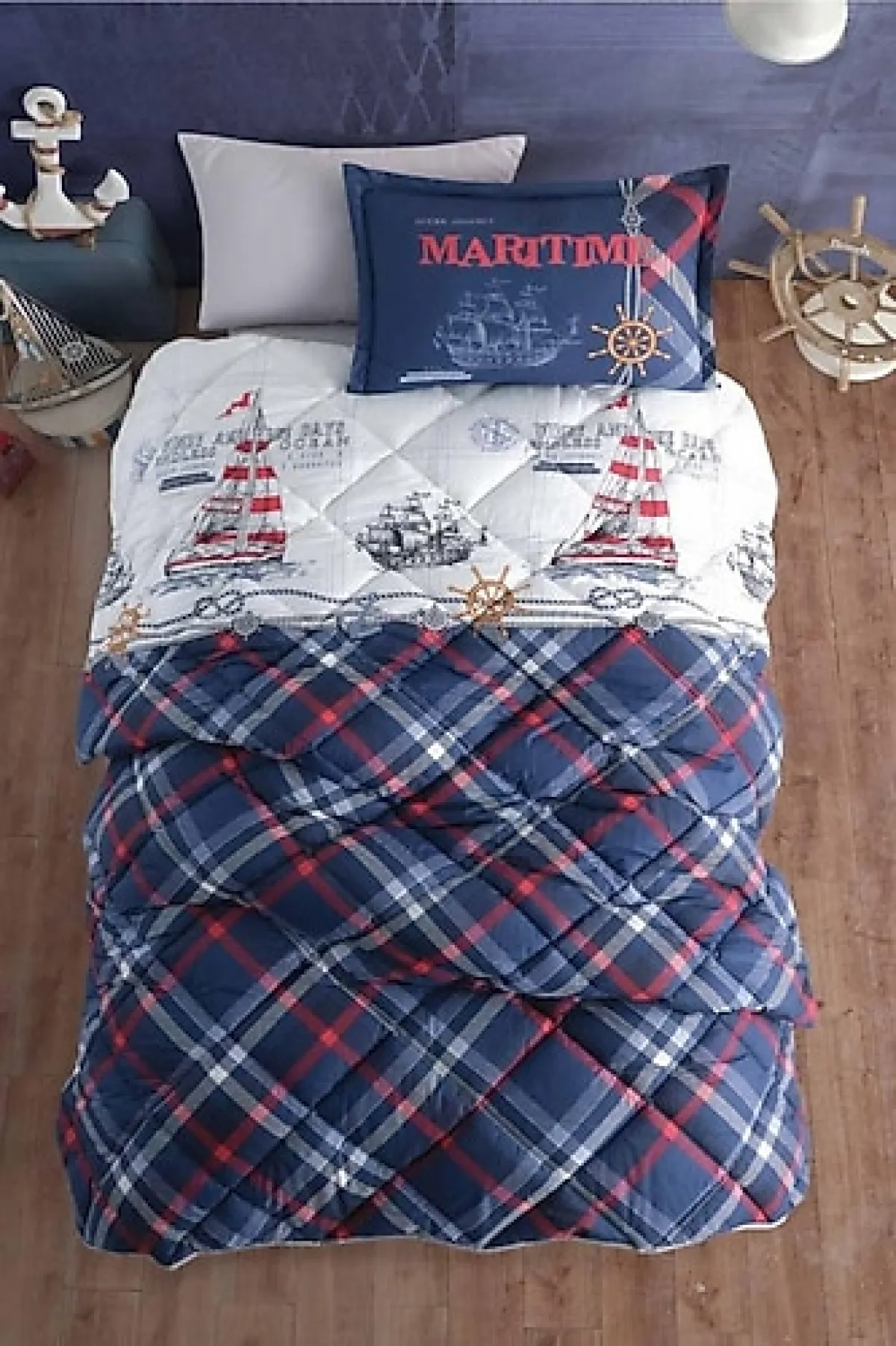 Clasy Maritime Ranforce Tek Kişilik Dört Mevsim Set