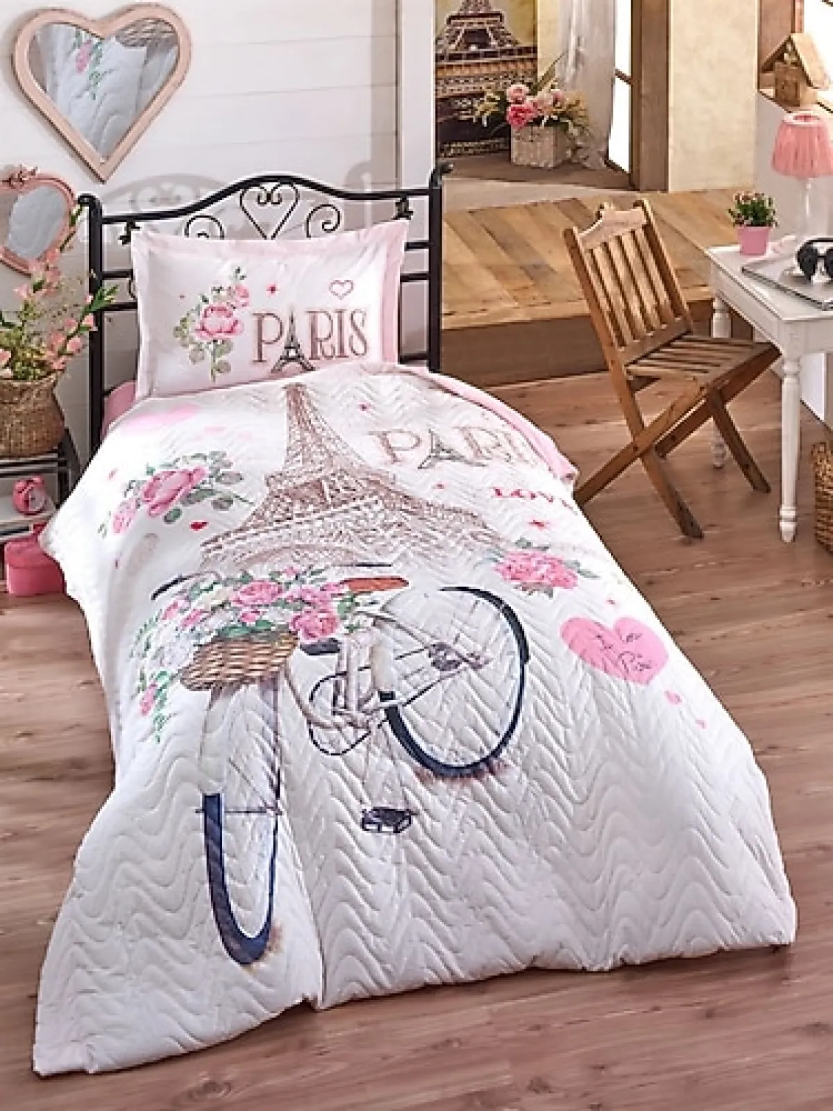 Clasy Paris Love Tek Kişilik Dört Mevsim Set