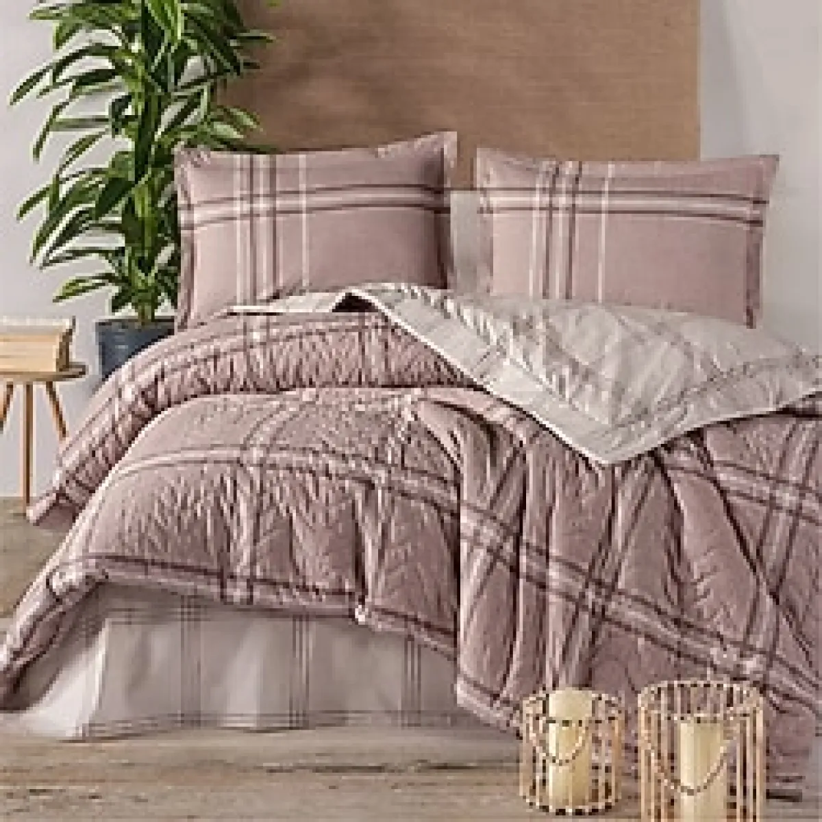 Clasy Ranforce %100 Pamuk Tek Kişilik Dört Mevsim Set Capella V2 Kahve