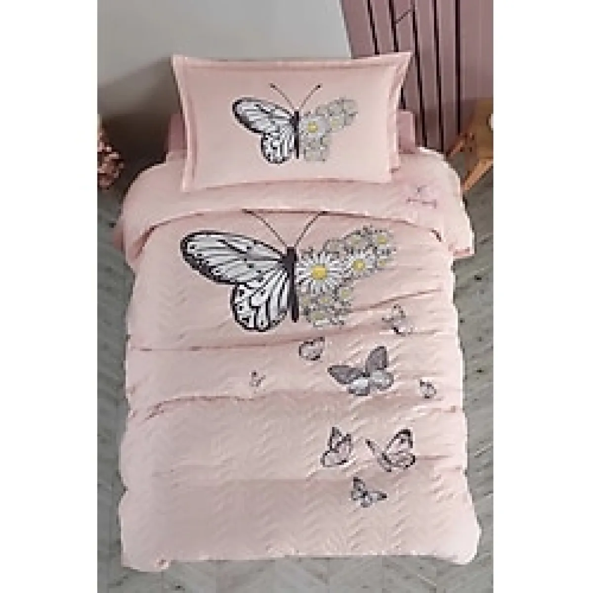 Clasy Tek Kişilik Dört Mevsim Seti Ranforce Daisy Love V2 Somon