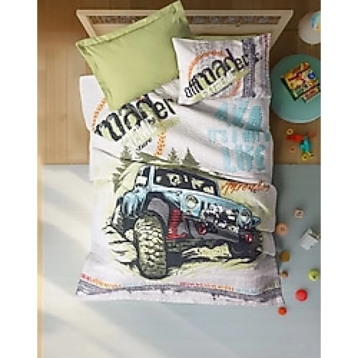 Cotton Box Junior Tek Kişilik Complete Set Adventure Yeşil