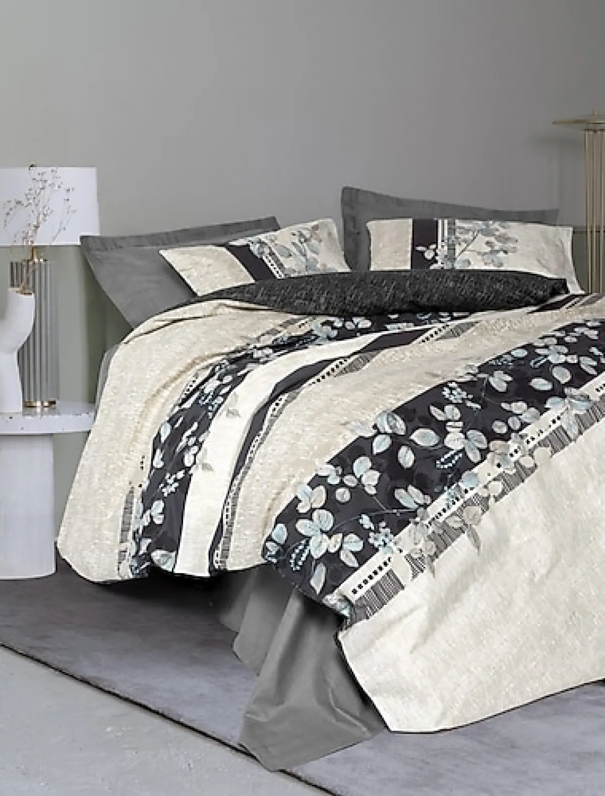 Cotton Box Lehlare Antrasit Tek Kişilik Uyku Seti