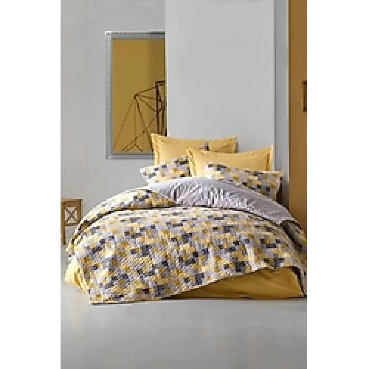 Cotton Box Minimal Çift Kişilik Çarşafı Lastikli Complete Set Elon Sarı - 220 x 230 cm