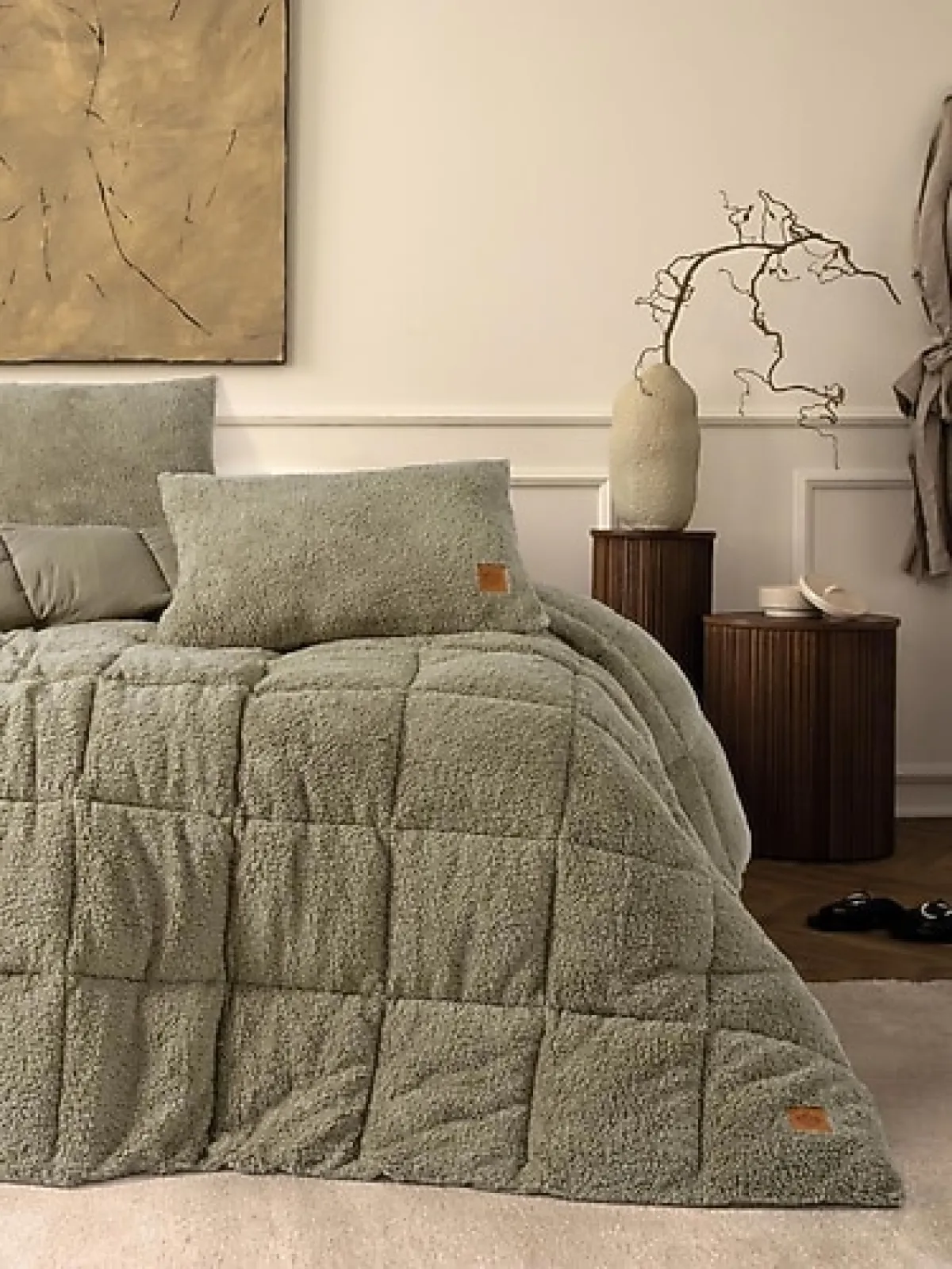 Cotton Box Peluş Taş Çift Kişilik Yorgan Seti