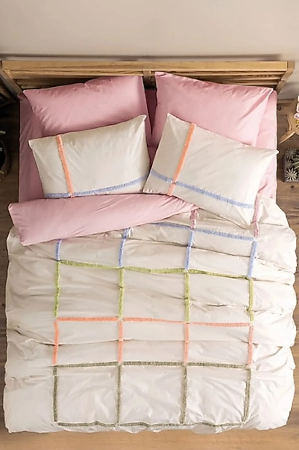 Cotton Box Puff Insula Nakışlı Çift Kişilik Nevresim Takımı