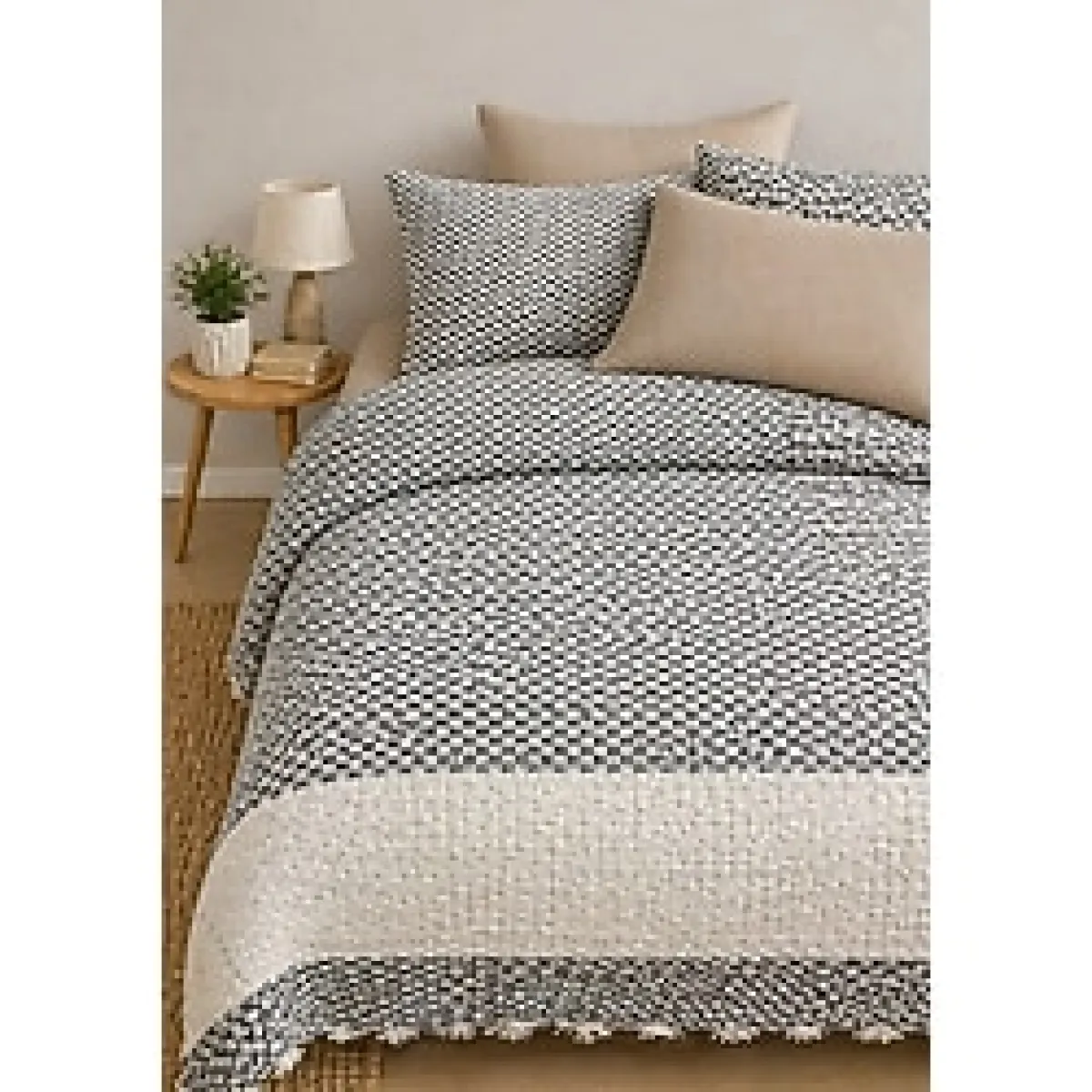 cs ilkim Natural %100 Pamuk Çift Kişilik Pike, Yatak Örtüsü