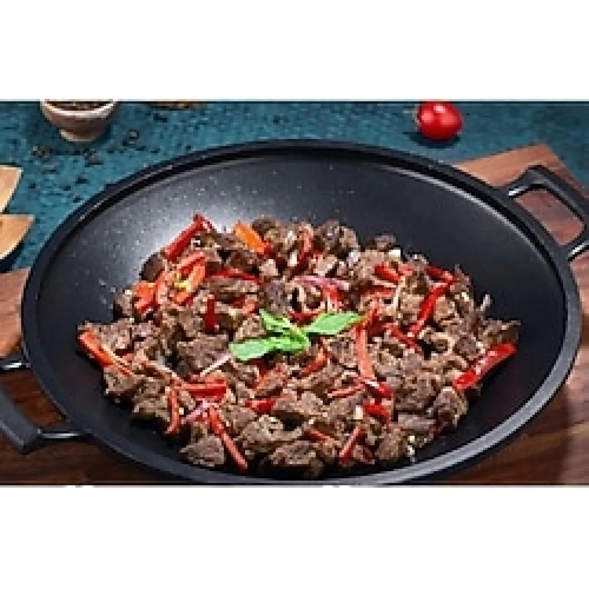 Döküm Sac Kavurma ve Gözleme Tavası, Dayanıklı ve Şık Tasarım - Seçenek 1 - Antrasit