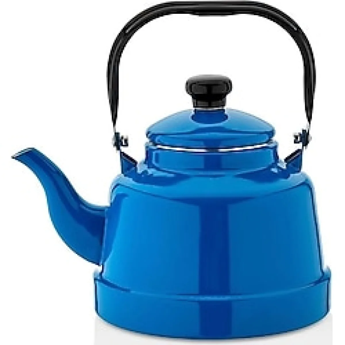 Ebru Metal Emaye Nostaljik Çaydanlık Mavi Renkli El Yapımı Sağlıklı Çay Demleme - 14 No'lu Çaydanlık: 1,1 L