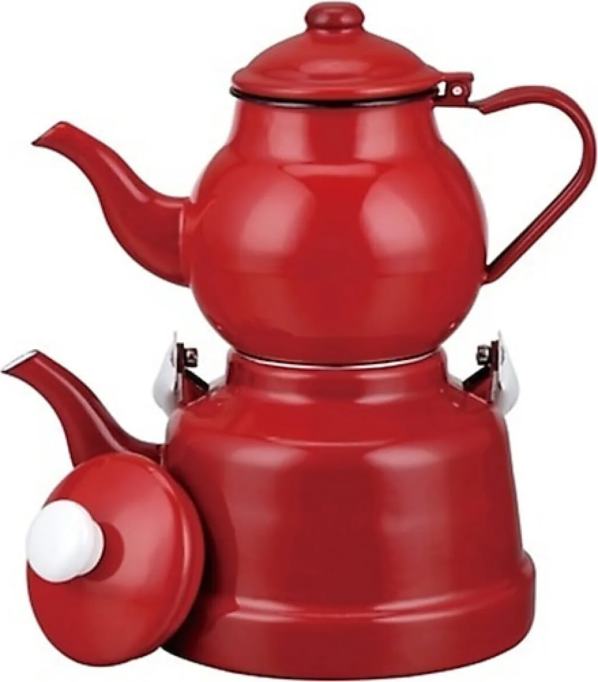 Ebru Metal Orta Boy 13/18 Emaye Çaydanlık