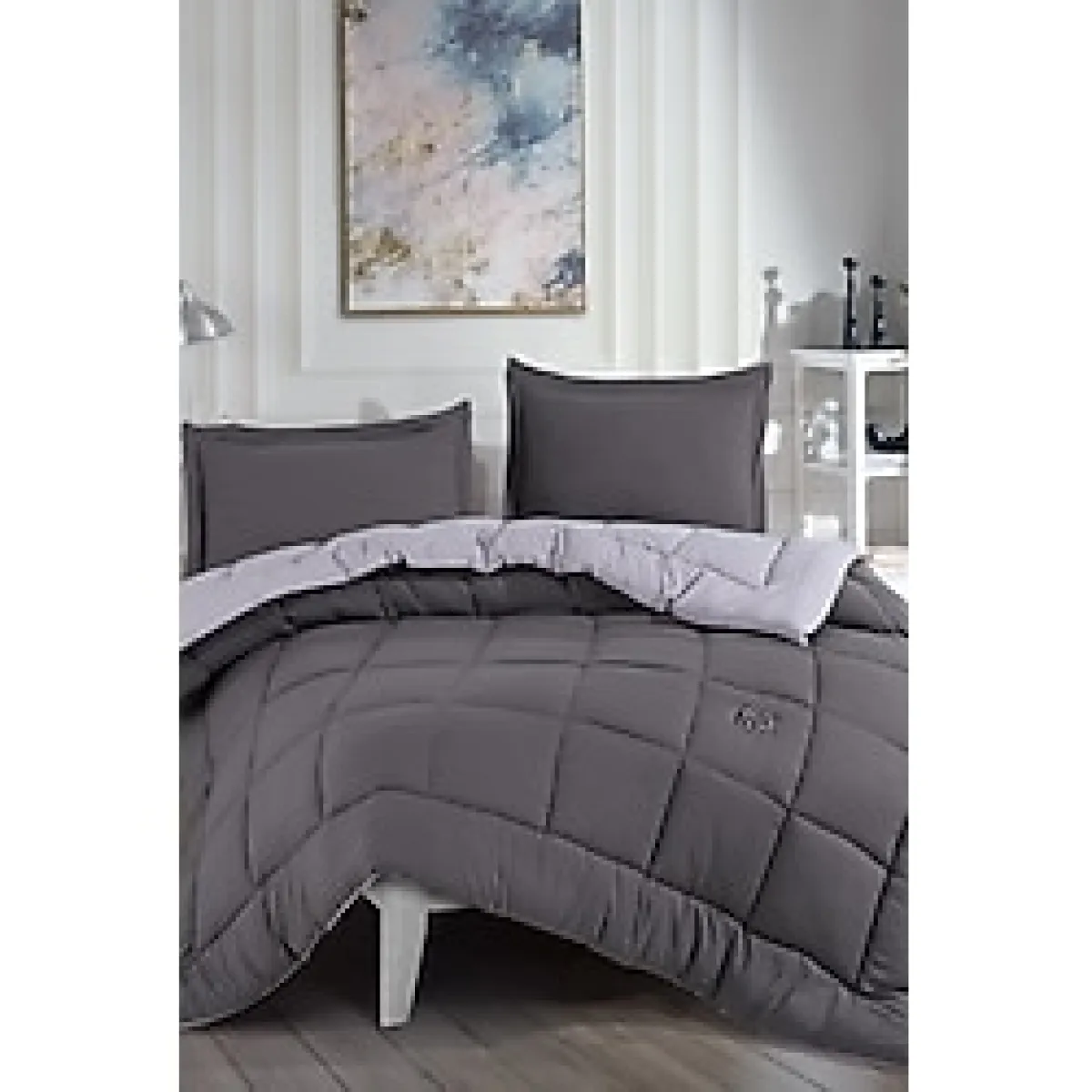 Elart Stone Comfort Uyku Seti Çift Kişilik Antrasit