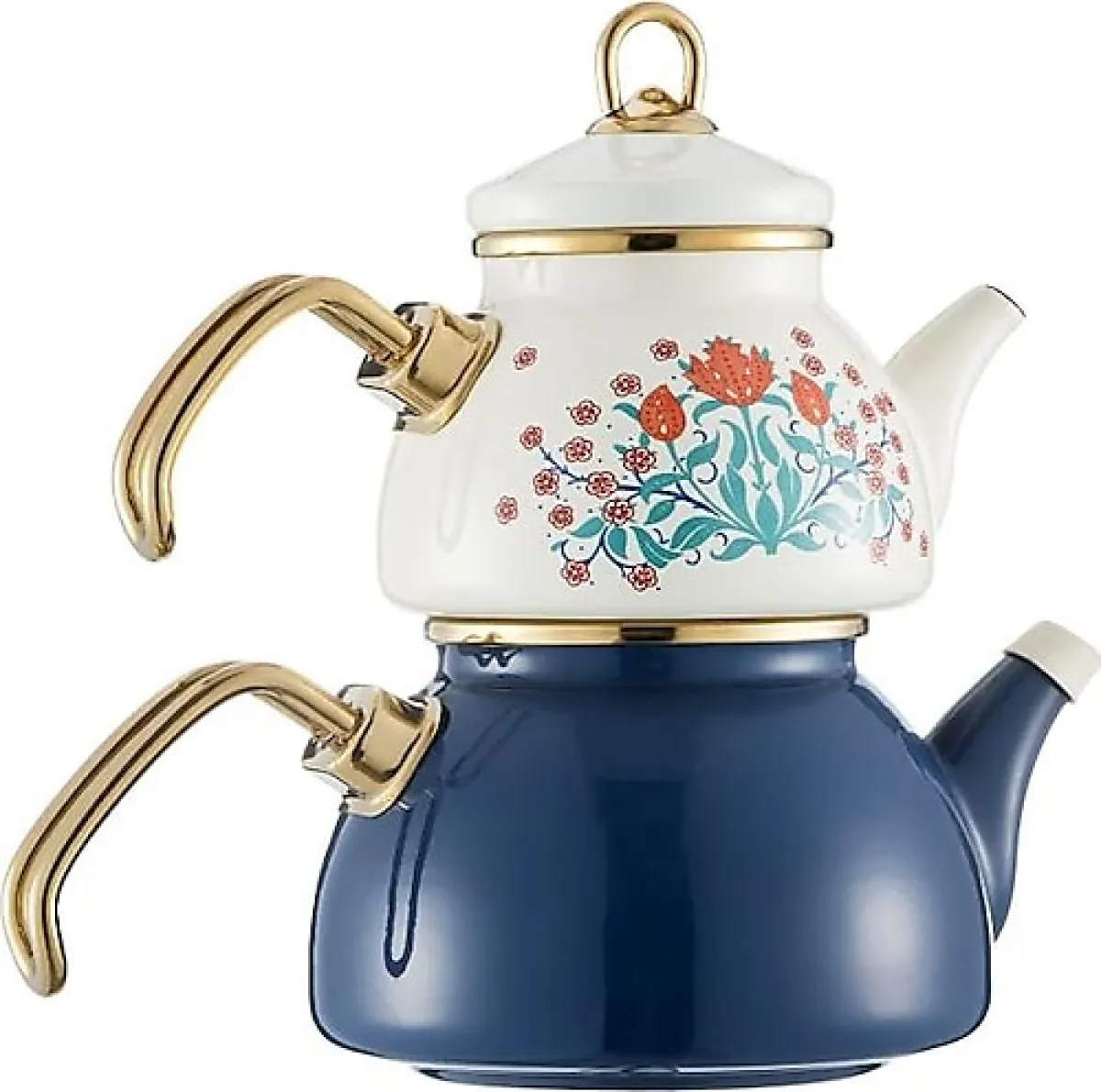 Emsan Hasbahçe Emaye Çaydanlık