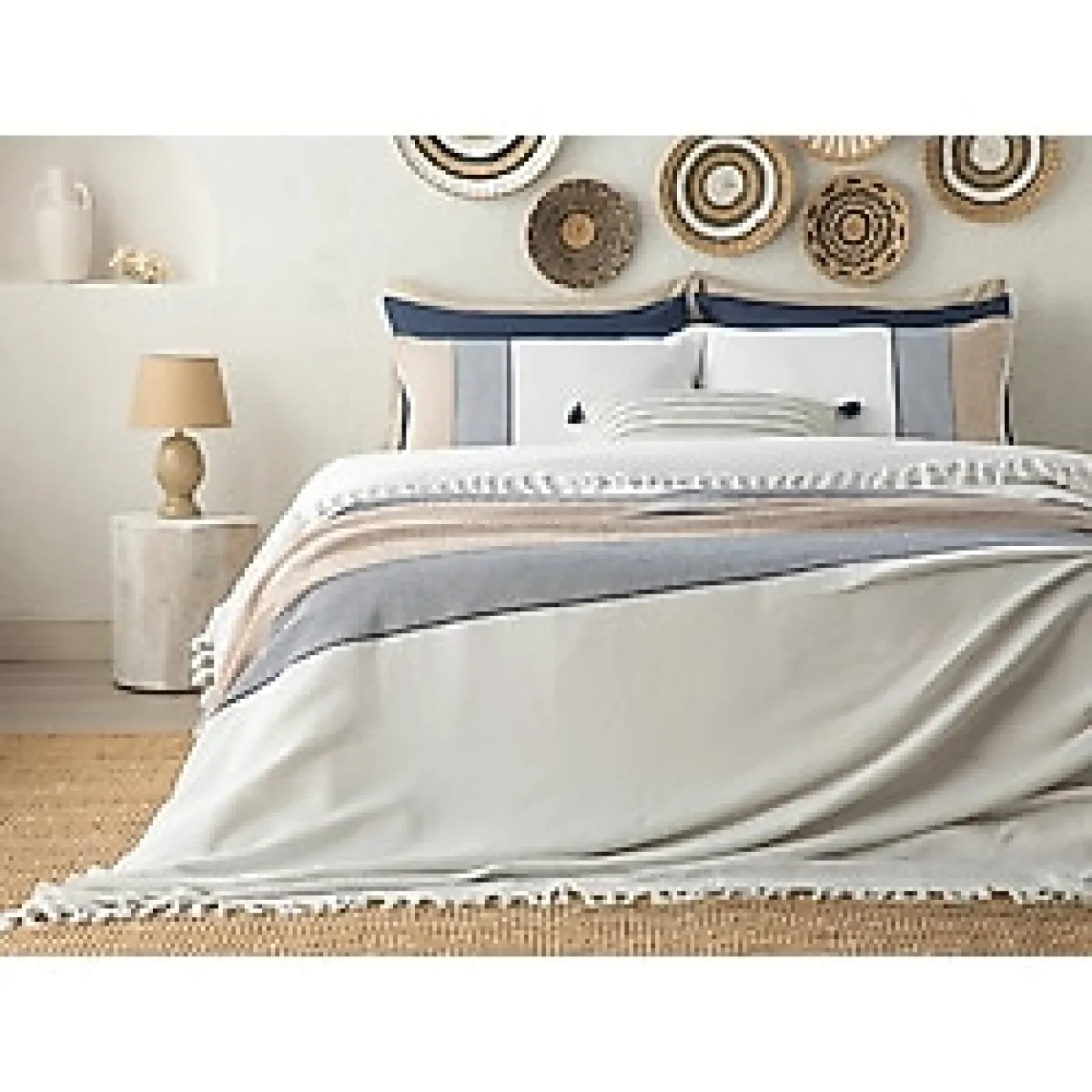 English Home Matty Dokuma Çift Kişilik Yatak Örtüsü 240X260 cm Lacivert - 240 x 260 cm