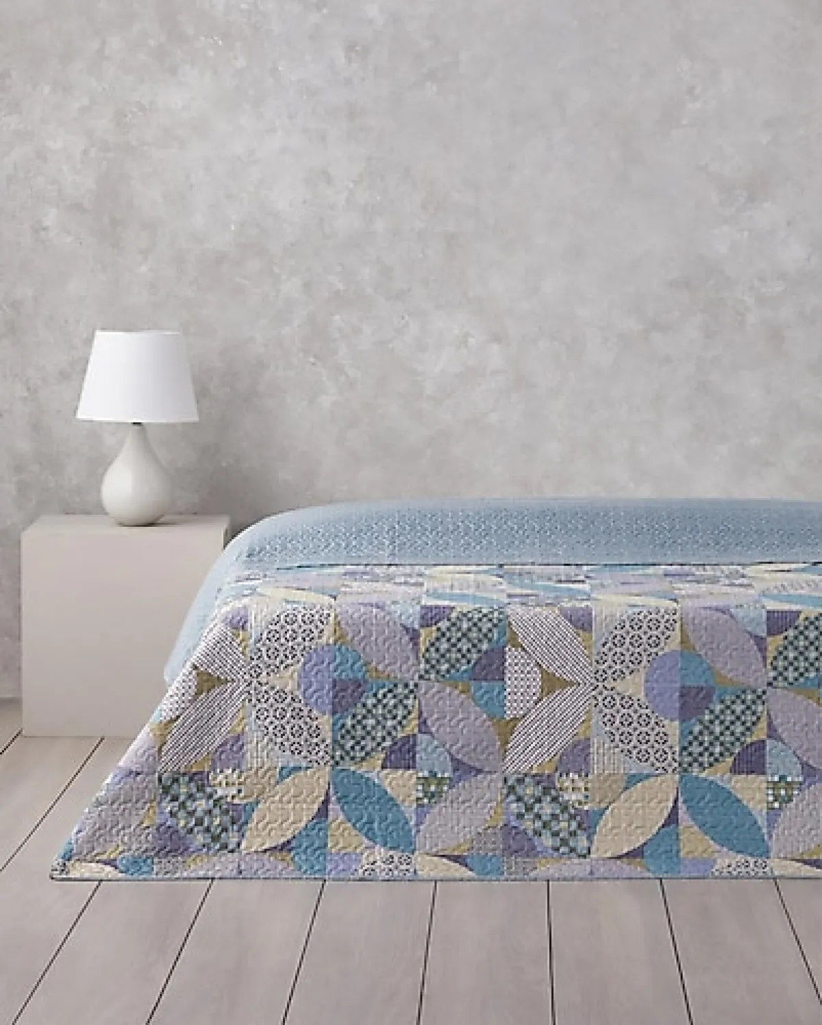 English Home Patch Square Çift Kişilik Yatak Örtüsü