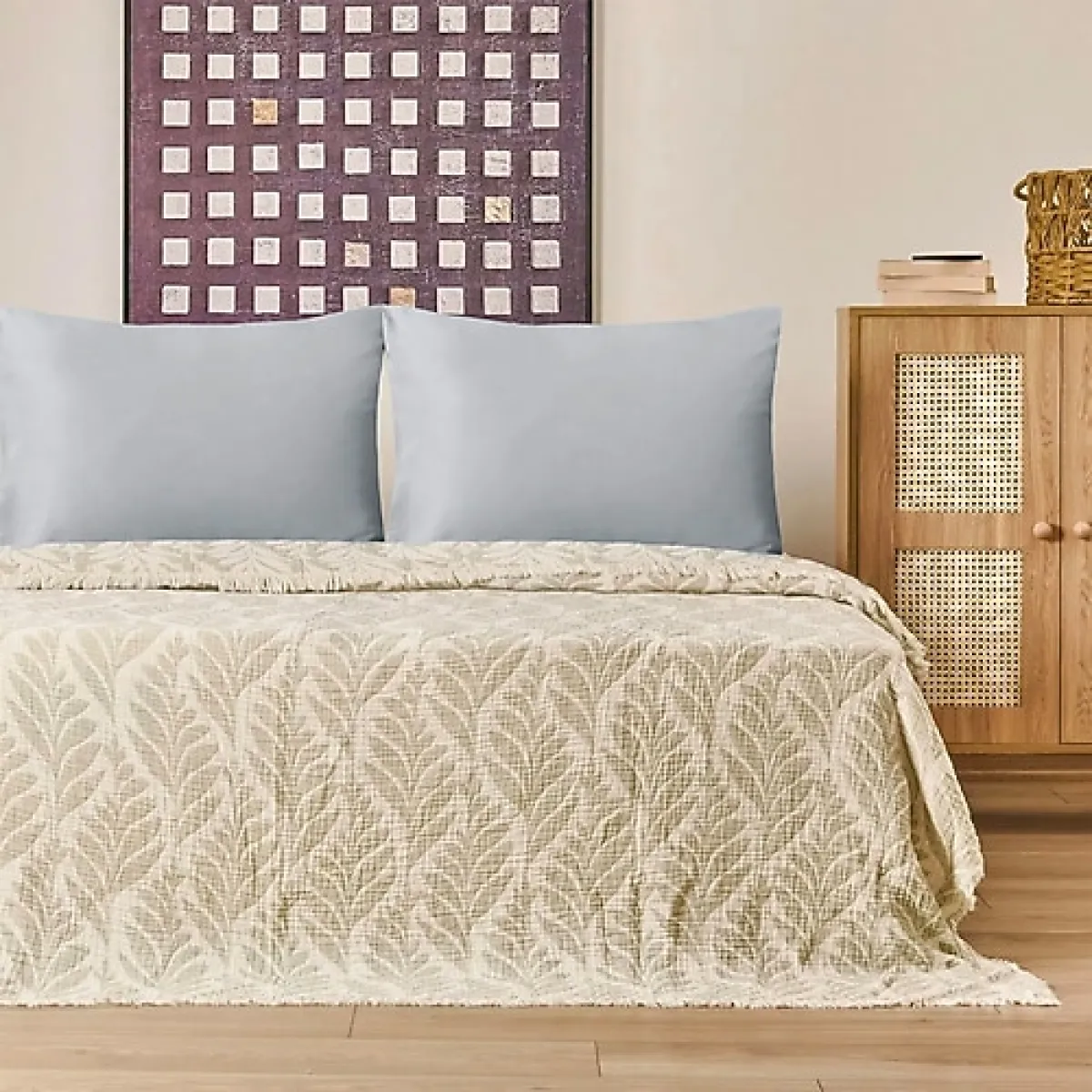 Evidea Soft Sardin Çift Kişilik Yatak Örtüsü