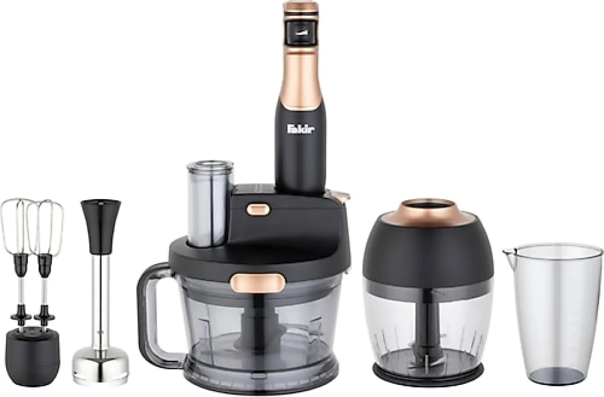Fakir Speed Multi 1000 W Blender Seti Black Copper