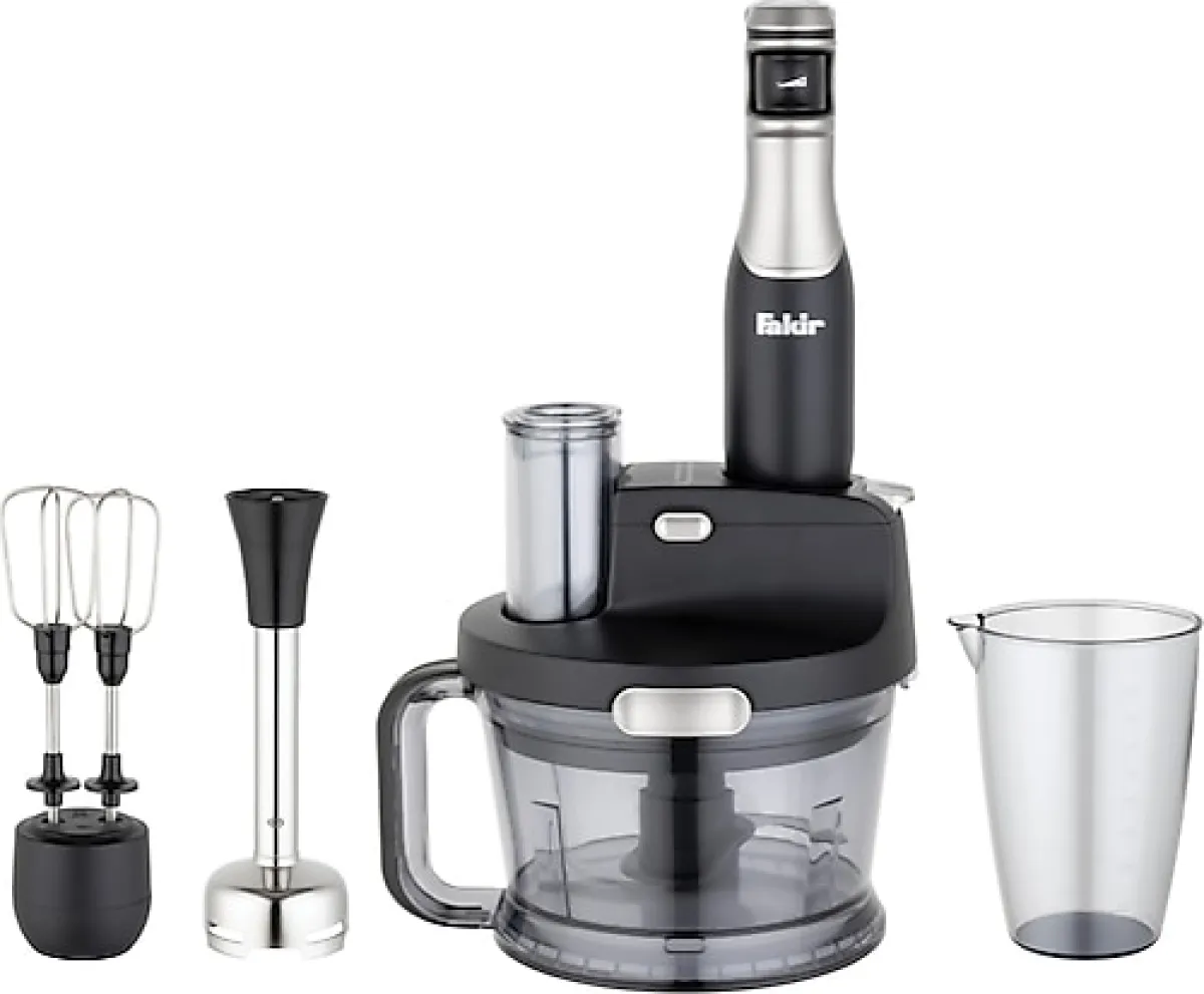 Fakir Speed Quadro Black Silver 1000 W Blender Seti